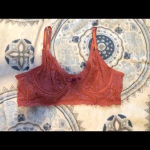 Pink lacy bralette